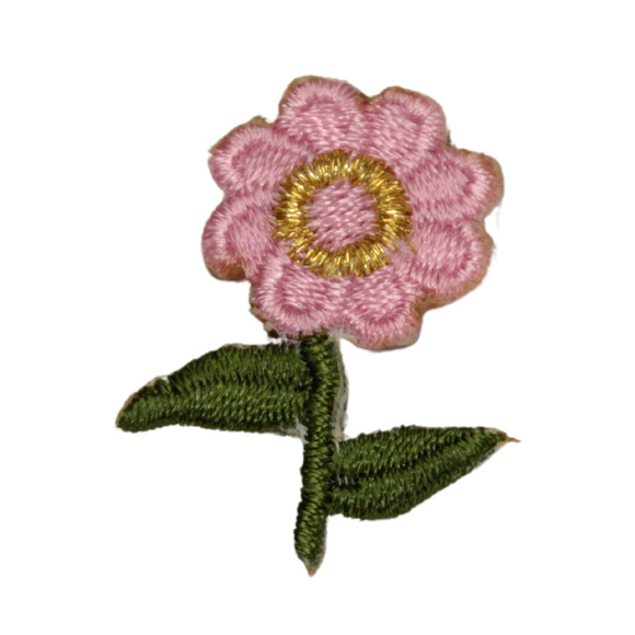 Spring Flower Daisy Tiny Embroidery Iron On Patch Light Pink - Picture 1 of 2